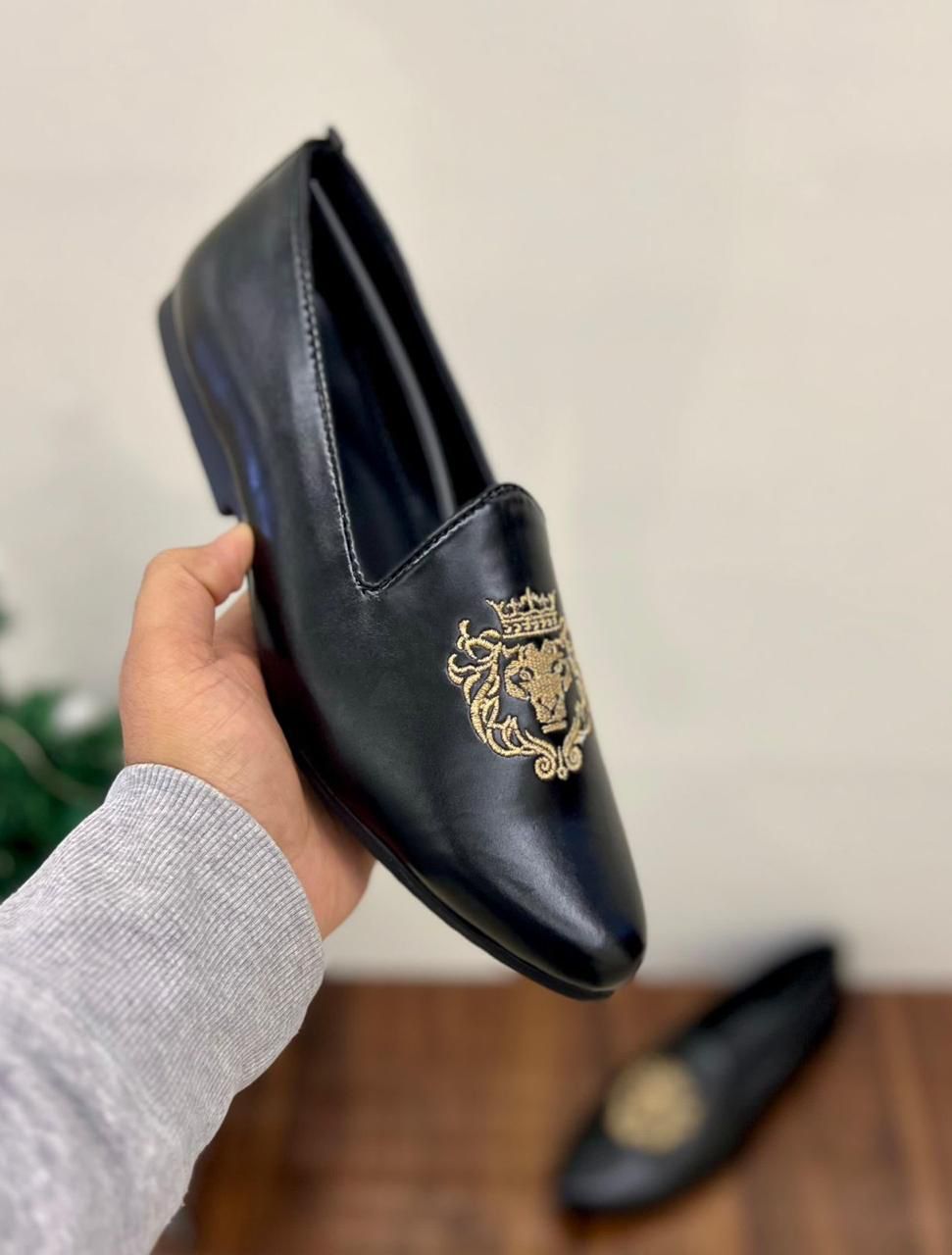 FunkyTradition Stylish Glamourous Hand Embroidered MOJRI Loafers Casual And Party Wear Shoes For Men