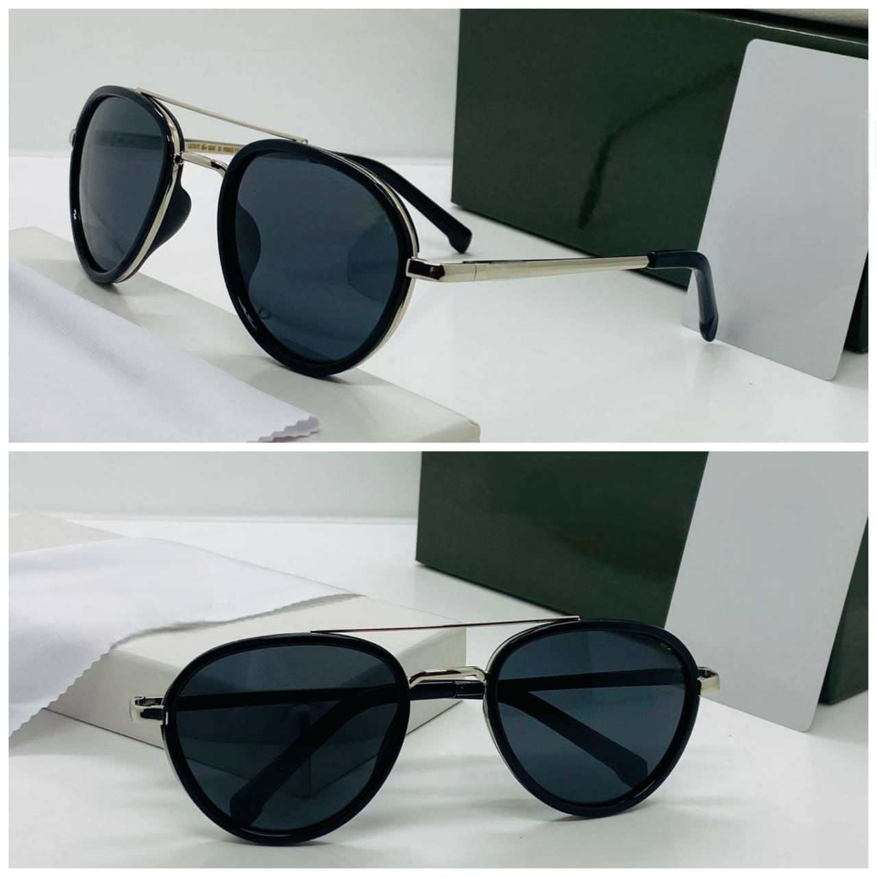 Luxury Black Aviator Sunglasses for Men | Shah Rukh Khan Inspired Classic Shades