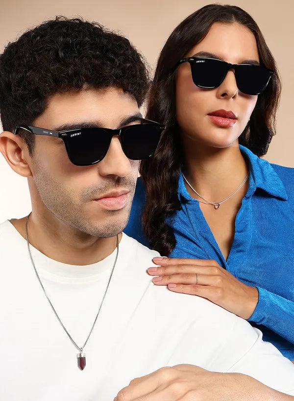 UV Protected Black Wayfarer Sunglasses For Men & Women- FunkyTradition