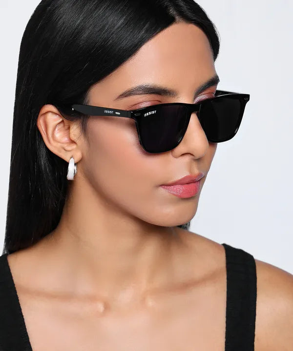 UV Protected Black Wayfarer Sunglasses For Men & Women- FunkyTradition