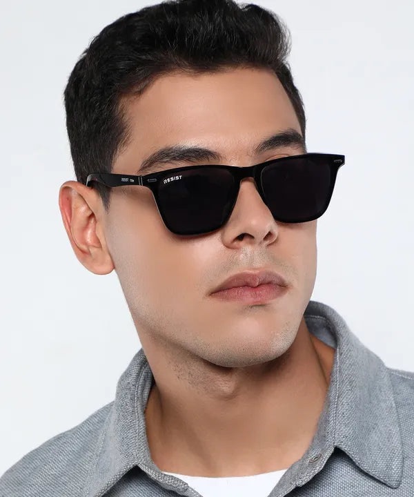 UV Protected Black Wayfarer Sunglasses For Men & Women- FunkyTradition