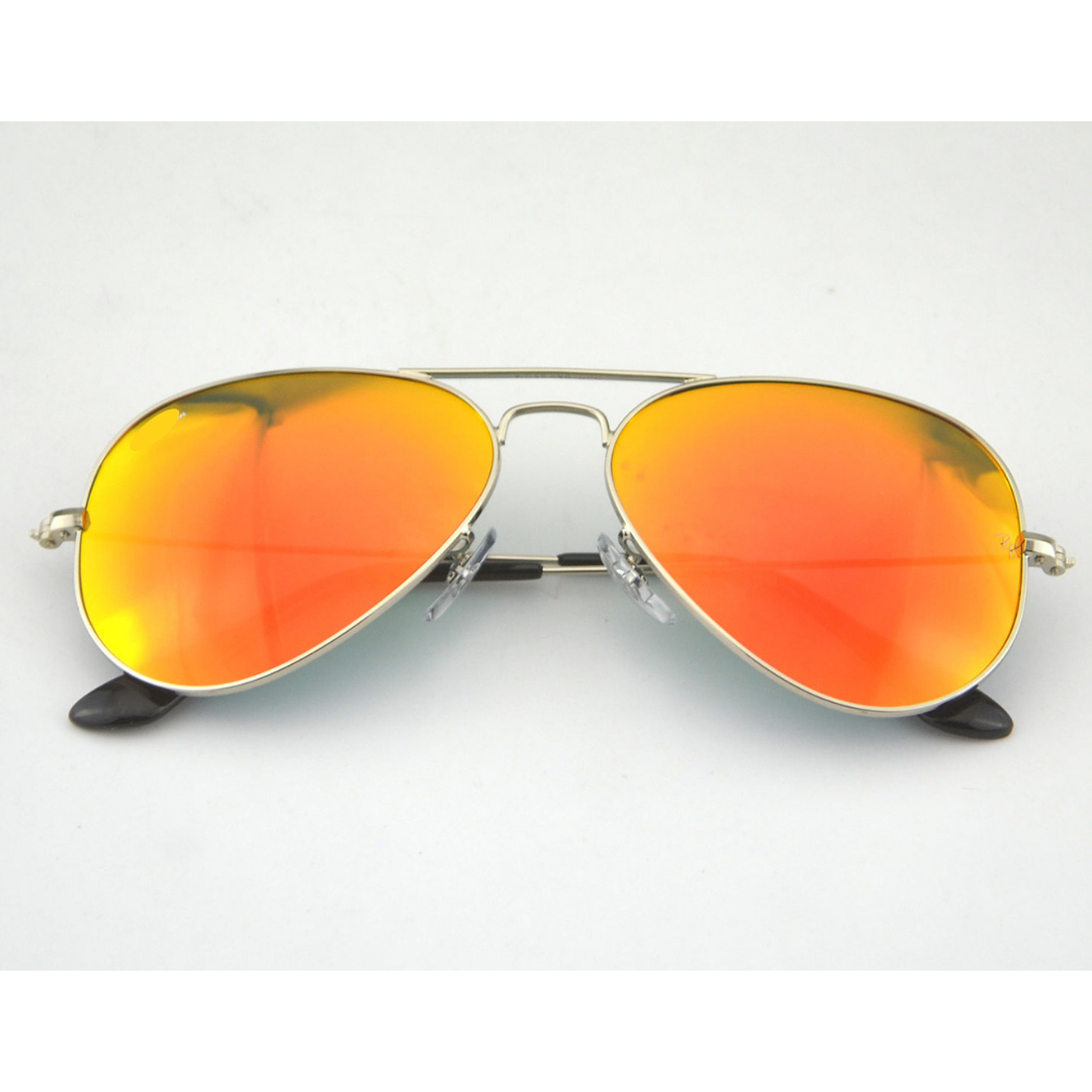 Stylish Gold and Orange Aviator Sunglasses For Men And Women-FunkyTradition