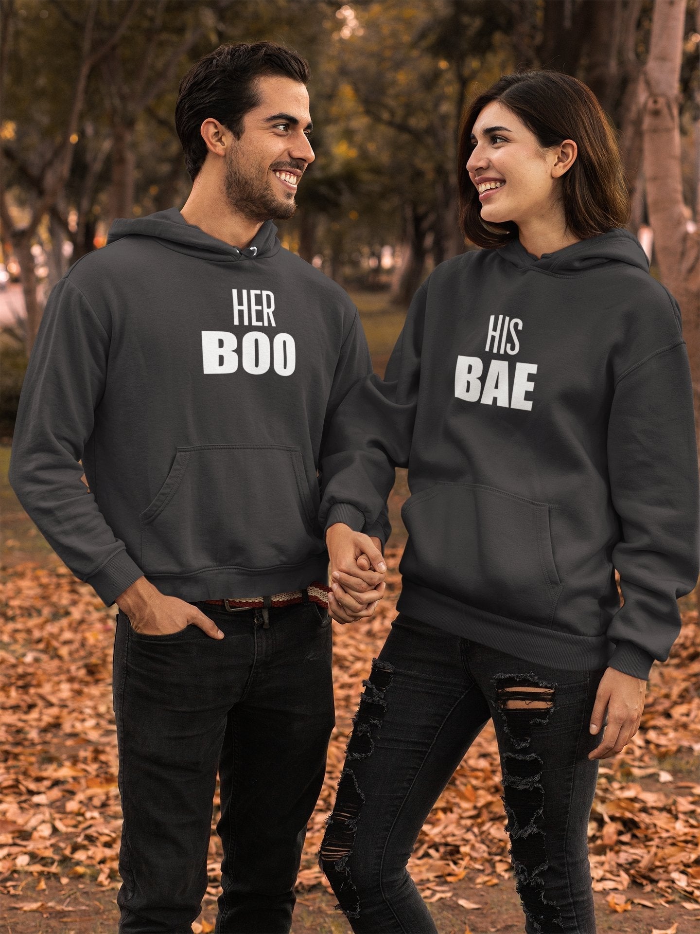 Babe Boo Couple Hoodie-FunkyTradition - FunkyTradition