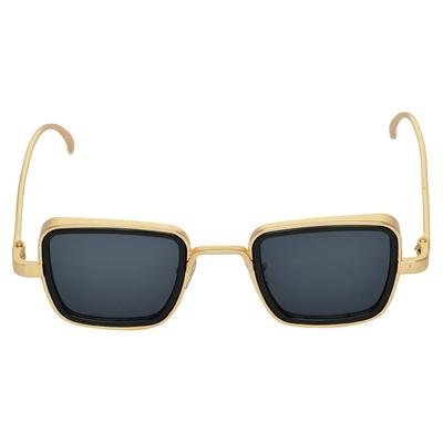 Black And Gold Retro Square Sunglasses For Men And Women-FunkyTradition - FunkyTradition