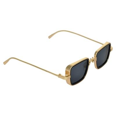 Black And Gold Retro Square Sunglasses For Men And Women-FunkyTradition - FunkyTradition