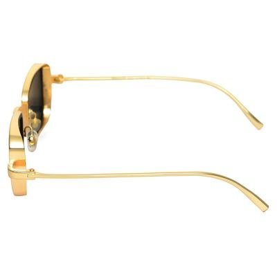 Black And Gold Retro Square Sunglasses For Men And Women-FunkyTradition - FunkyTradition