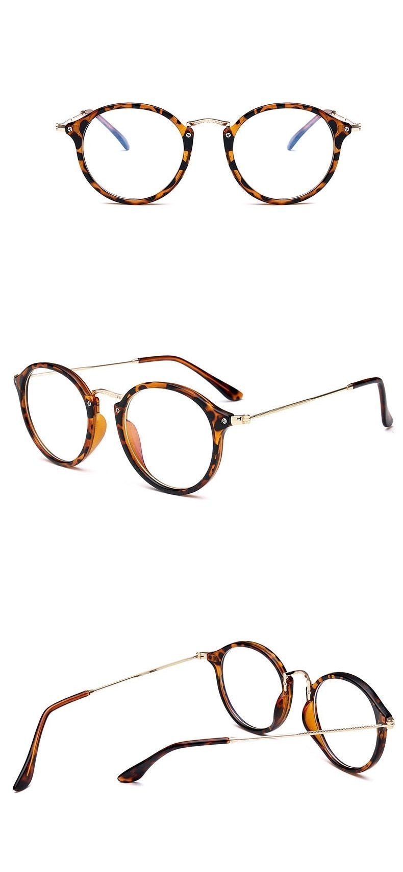 Blue light glasses frame computer glasses spectacles round transparent - FunkyTradition - FunkyTradition