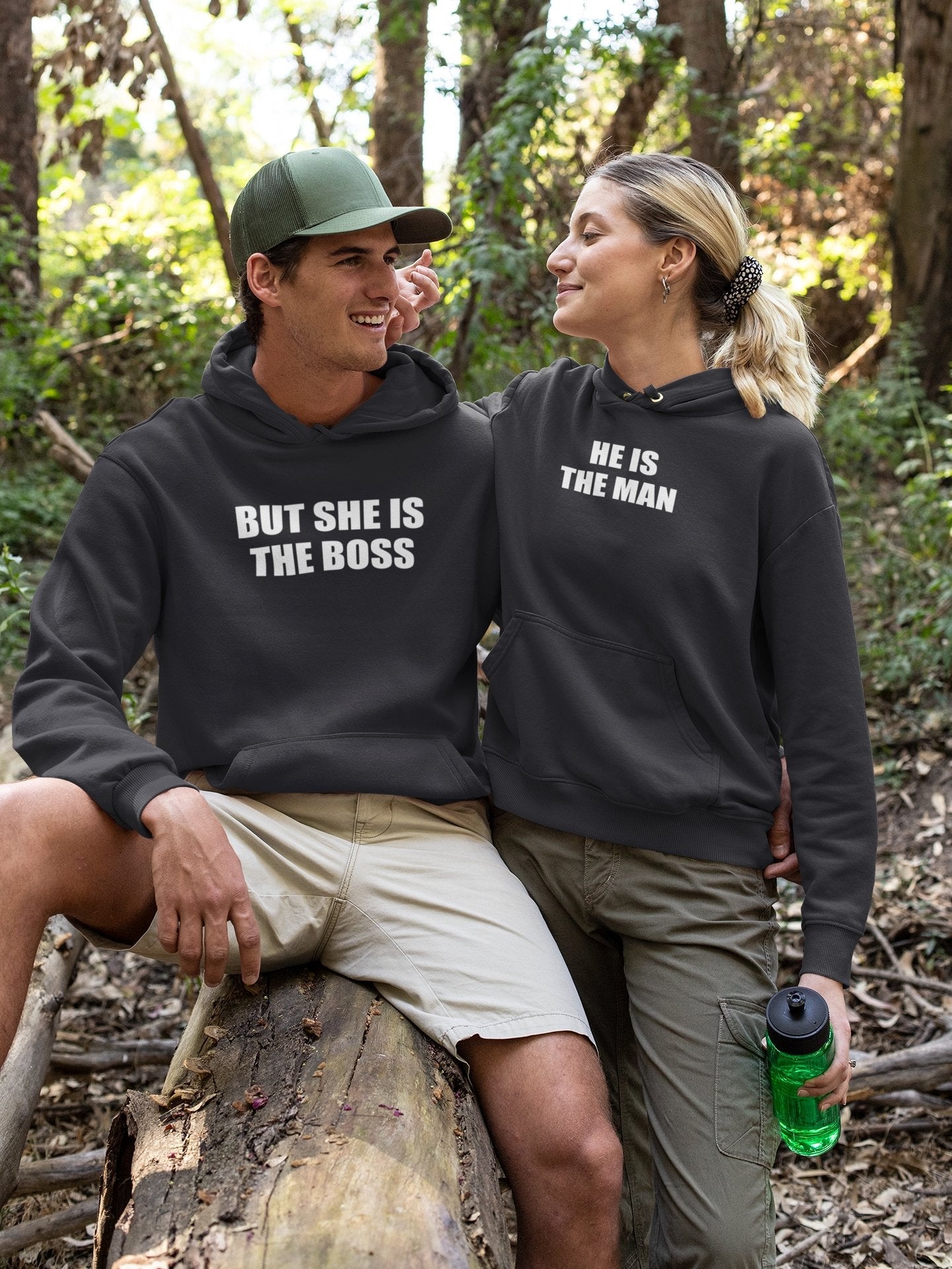 Boss Man Couple Hoodie-FunkyTradition - FunkyTradition