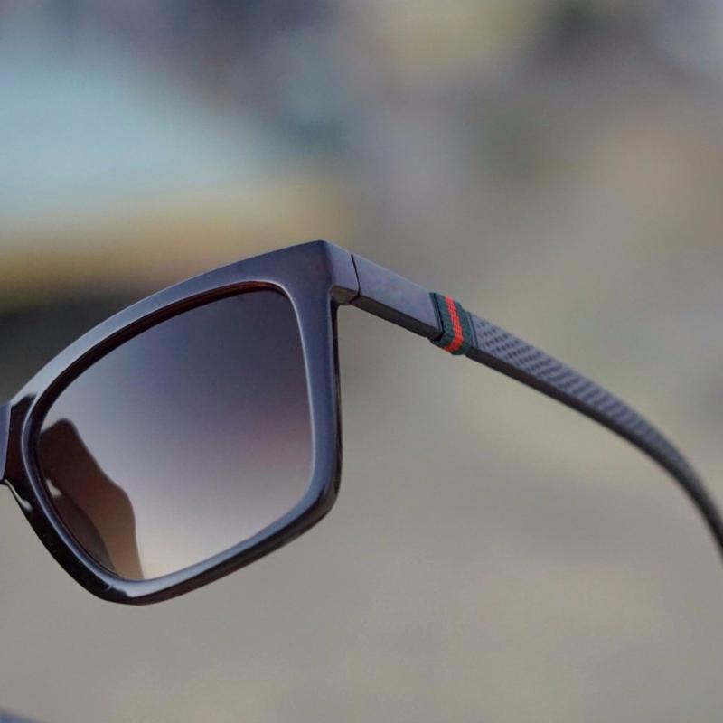 Brown Square Retro Sunglasses For Men And Women-FunkyTradition - FunkyTradition