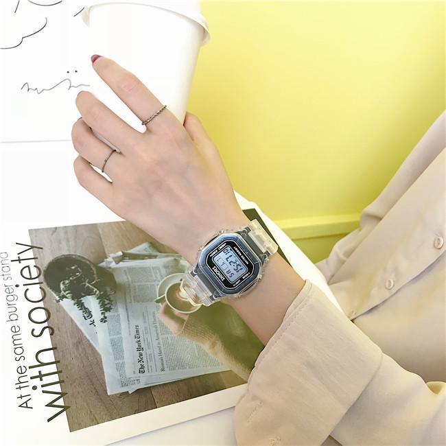 Casual Transparent Digital Sport Watch For Men And Women-FunkyTradition - FunkyTradition