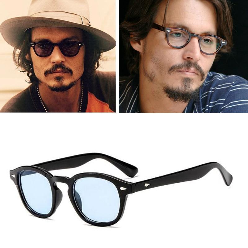 Celebrity Johnny Depp Transparent Oval Sunglasses For Men -FunkyTradit