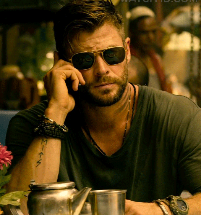 Chris Hemsworth Extraction Movie Square Sunglasses For Men-FunkyTradition - FunkyTradition