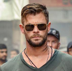 Chris Hemsworth Extraction Movie Square Sunglasses For Men-FunkyTradition - FunkyTradition