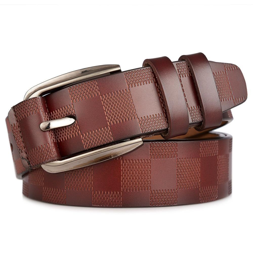 Classic Square Checks Pattern Belt For Men-FunkyTradition - FunkyTradition