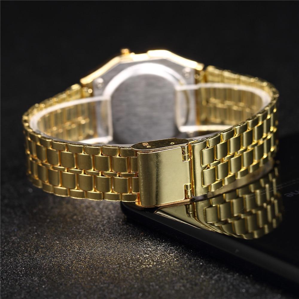 Classic Stainless Steel Square Digital Watch For Men And Women-FunkyTradition - FunkyTradition