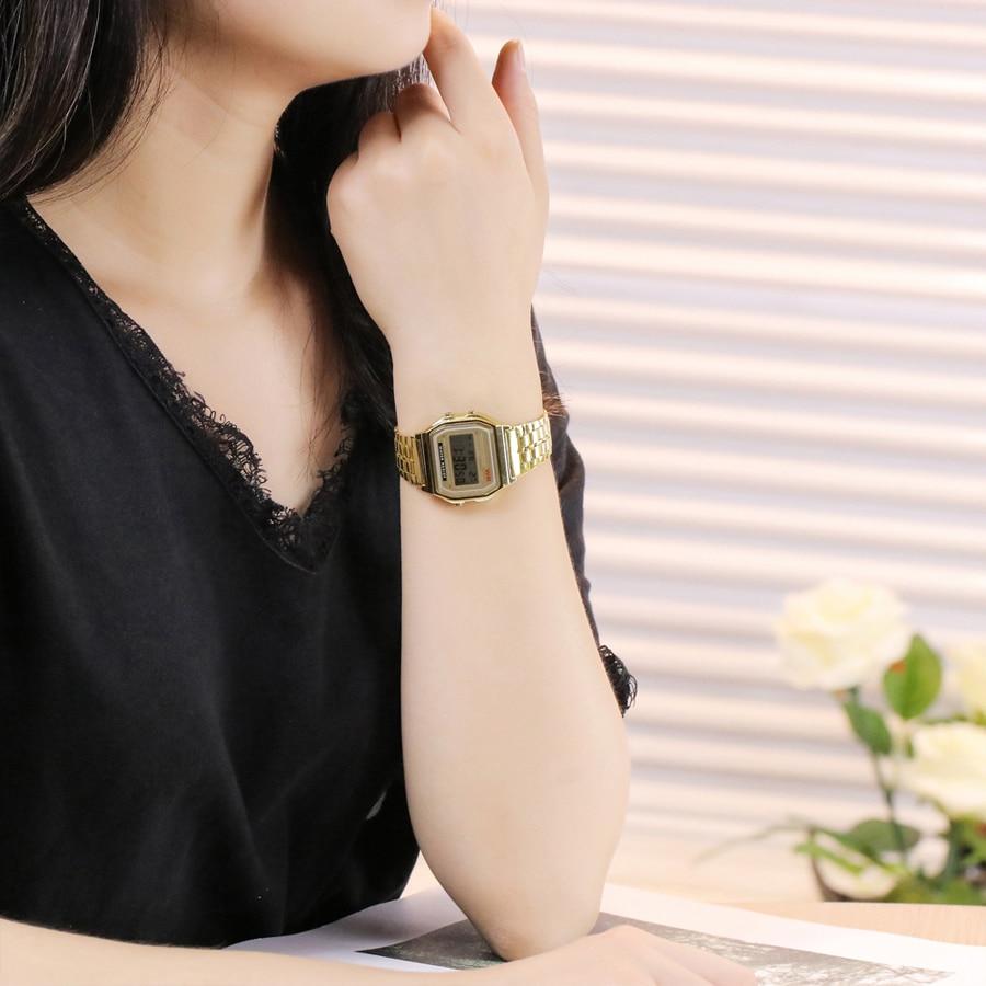 Classic Stainless Steel Square Digital Watch For Men And Women-FunkyTradition - FunkyTradition