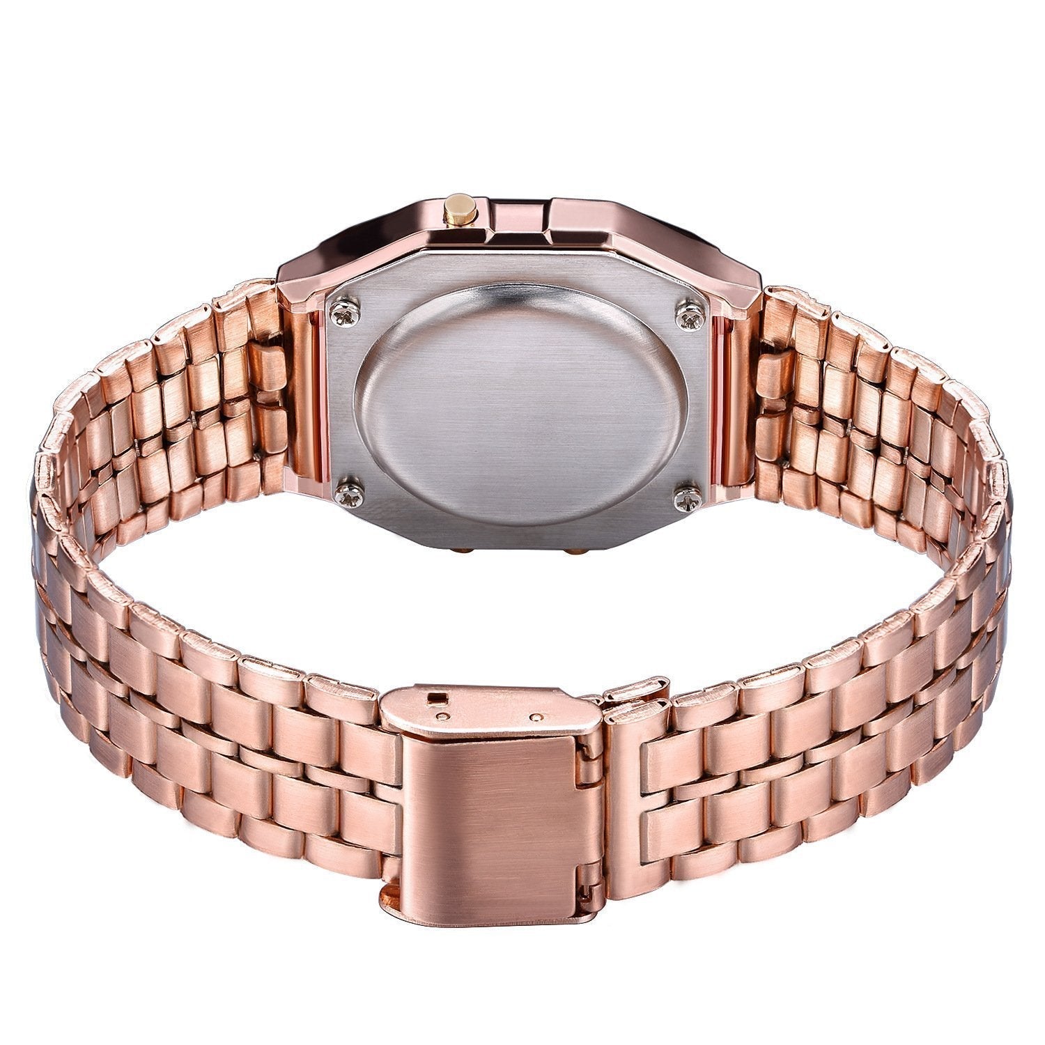 Classic Stainless Steel Square Digital Watch For Men And Women-FunkyTradition - FunkyTradition