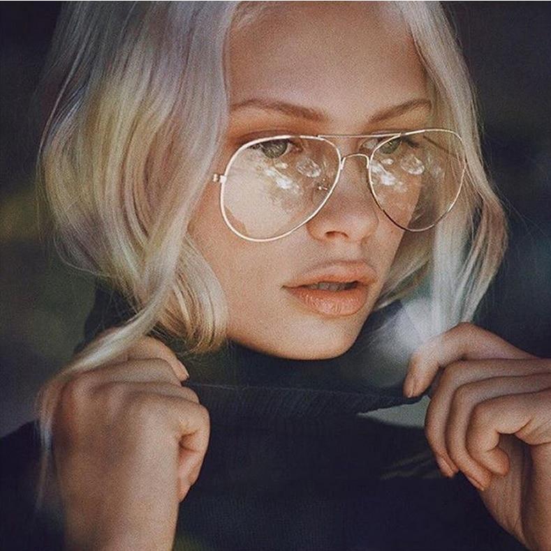 Classic Transparent Aviator Sunglasses For Men And Women-FunkyTradition - FunkyTradition