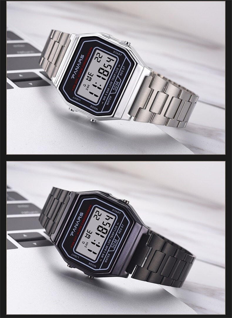 Classic Vintage Square Digital Sports watches For Men And Women-FunkyTradition - FunkyTradition