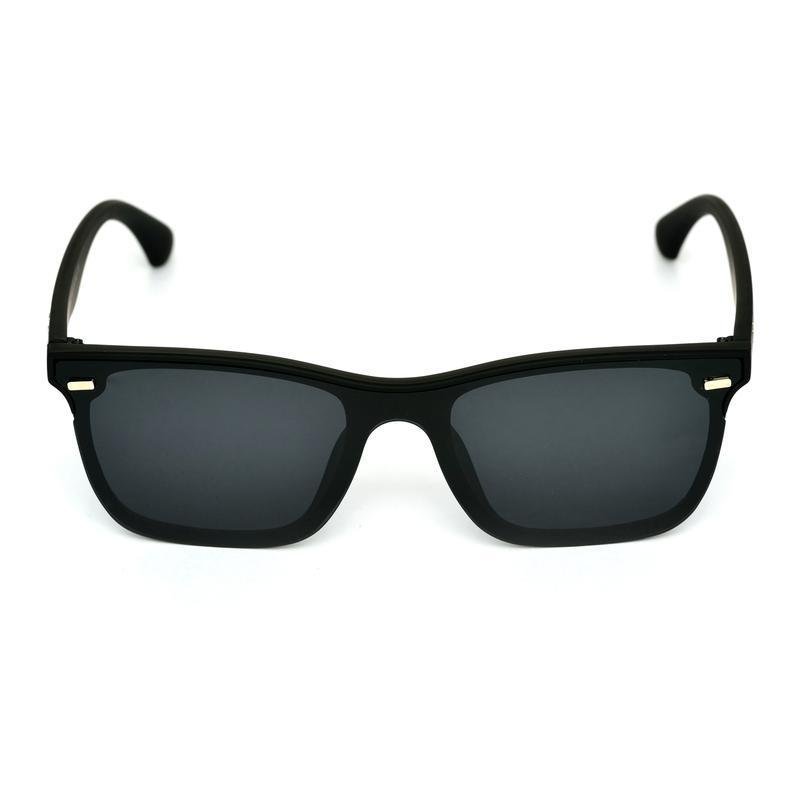 Classy Way Oval Black And Black Sunglasses For Men And Women-FunkyTradition - FunkyTradition