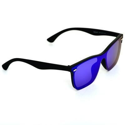 Classy Way Oval Blue And Black Sunglasses For Men And Women-FunkyTradition - FunkyTradition