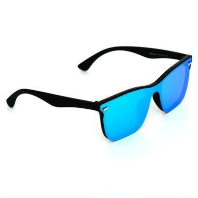 Classy Way Oval Blue And Black Sunglasses For Men And Women-FunkyTradition - FunkyTradition