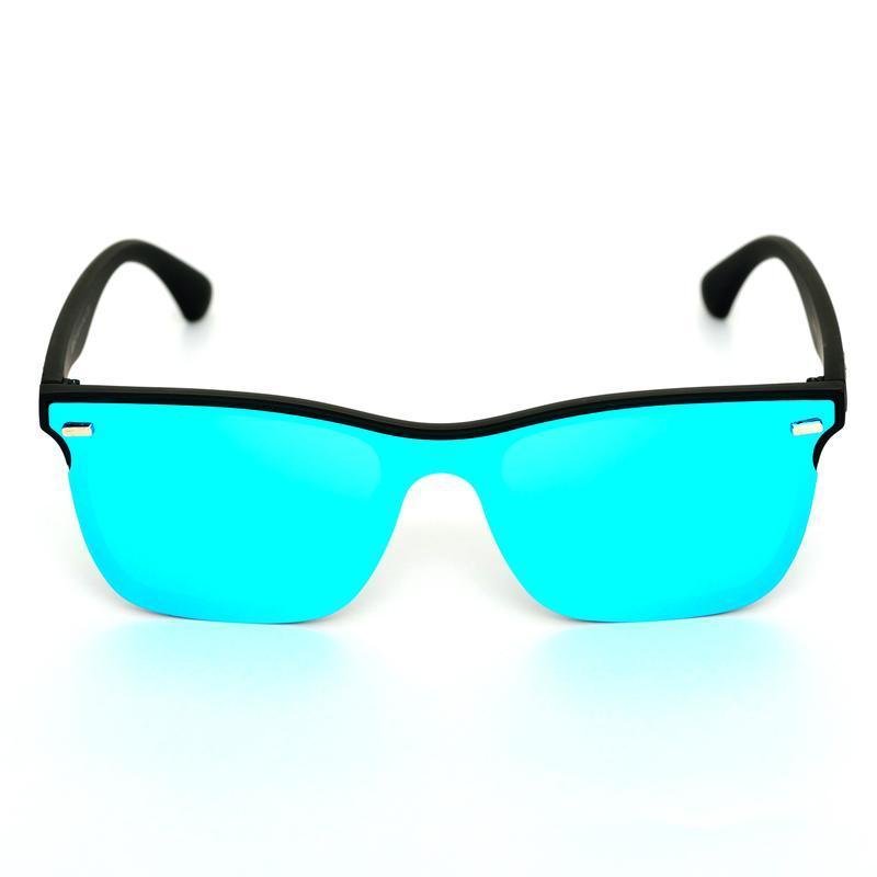 Classy Way Oval Blue And Black Sunglasses For Men And Women-FunkyTradition - FunkyTradition