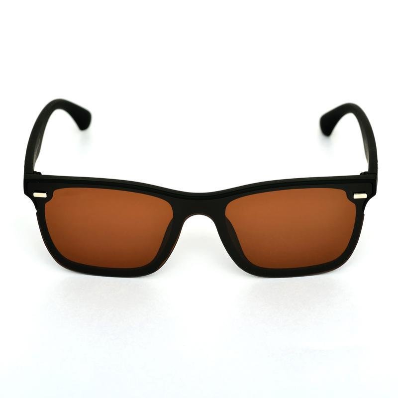 Classy Way Oval Brown And Black Sunglasses For Men And Women-FunkyTradition - FunkyTradition