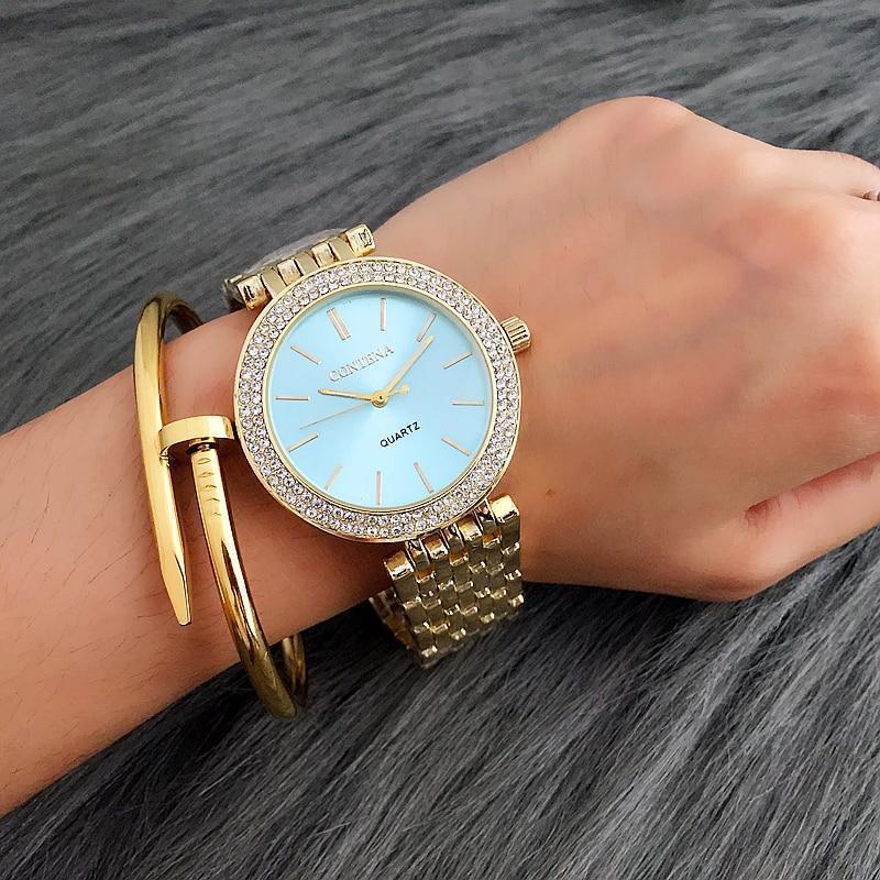 CONTENA Fashion Luxury Silver Stainless Steel Women Watch-FunkyTradition - FunkyTradition