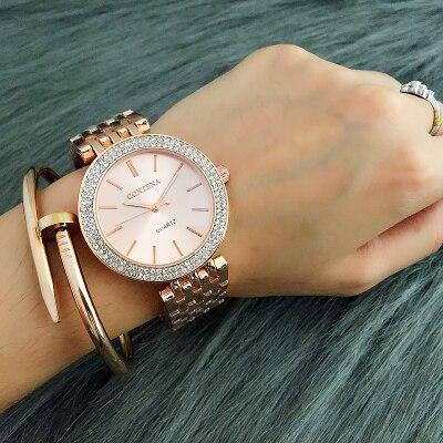 CONTENA Fashion Luxury Silver Stainless Steel Women Watch-FunkyTradition - FunkyTradition