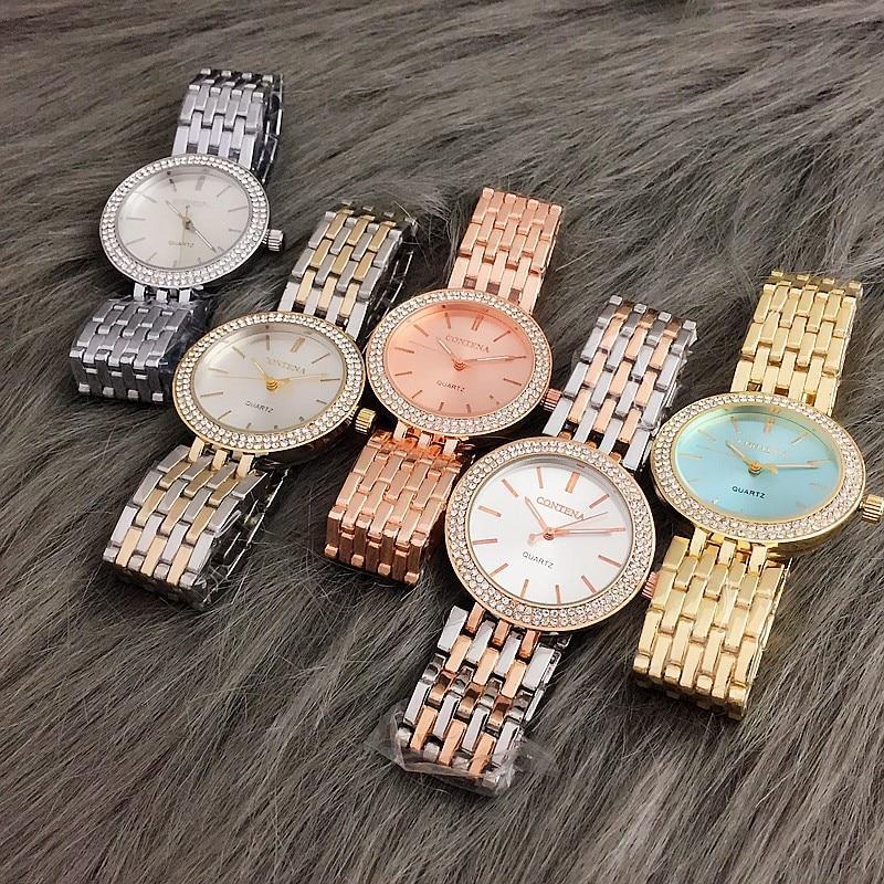 CONTENA Fashion Luxury Silver Stainless Steel Women Watch-FunkyTradition - FunkyTradition