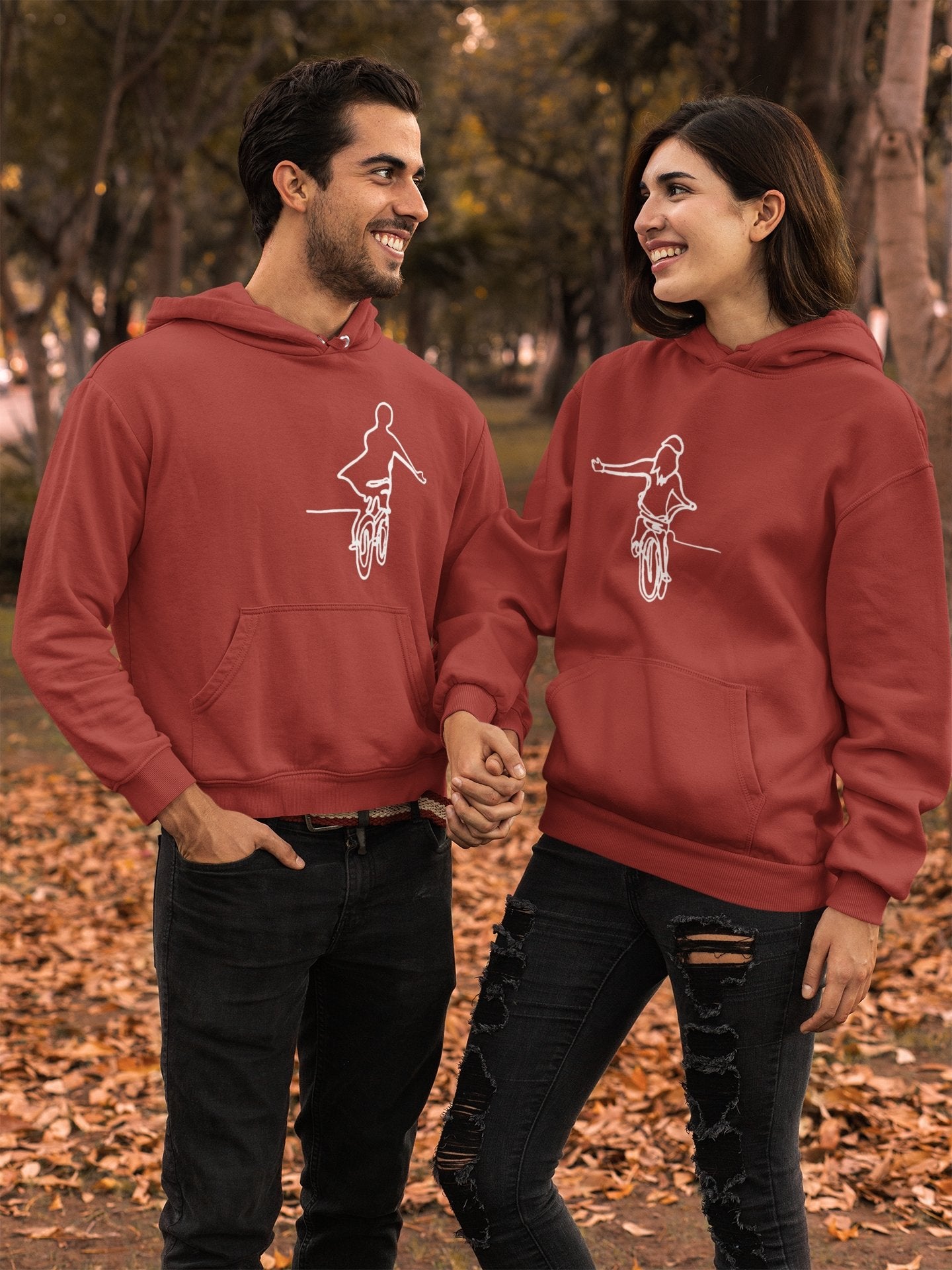 Cycle To Eternity Couple Hoodie-FunkyTradition - FunkyTradition