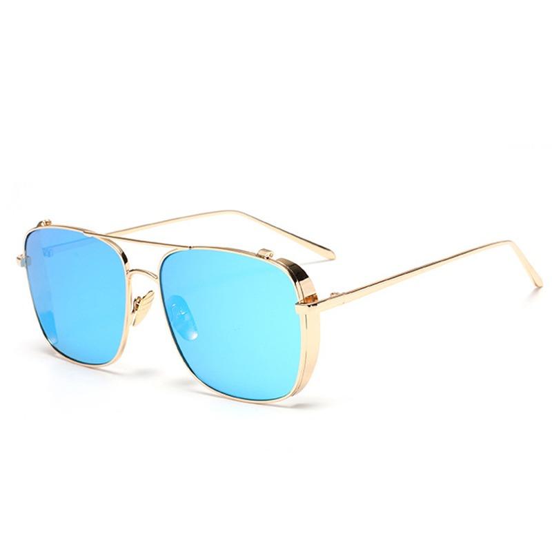 Designer Square Retro Reflected Mirror Sunglasses For Men And Women-FunkyTradition - FunkyTradition