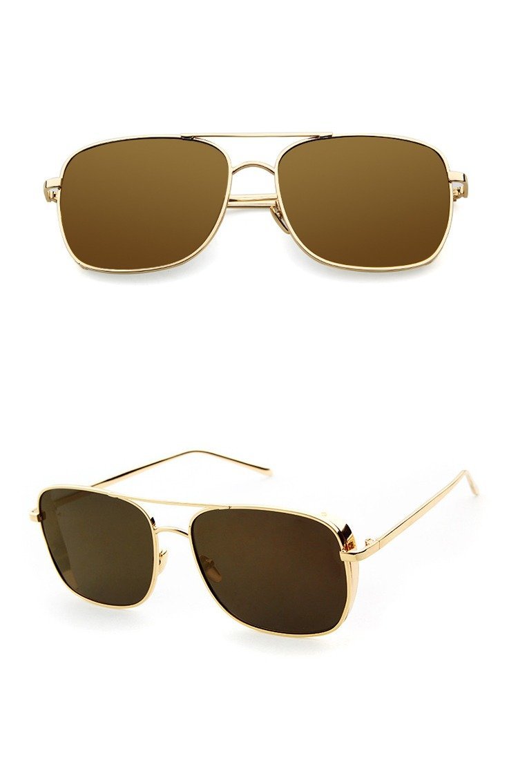 Designer Square Retro Reflected Mirror Sunglasses For Men And Women-FunkyTradition - FunkyTradition