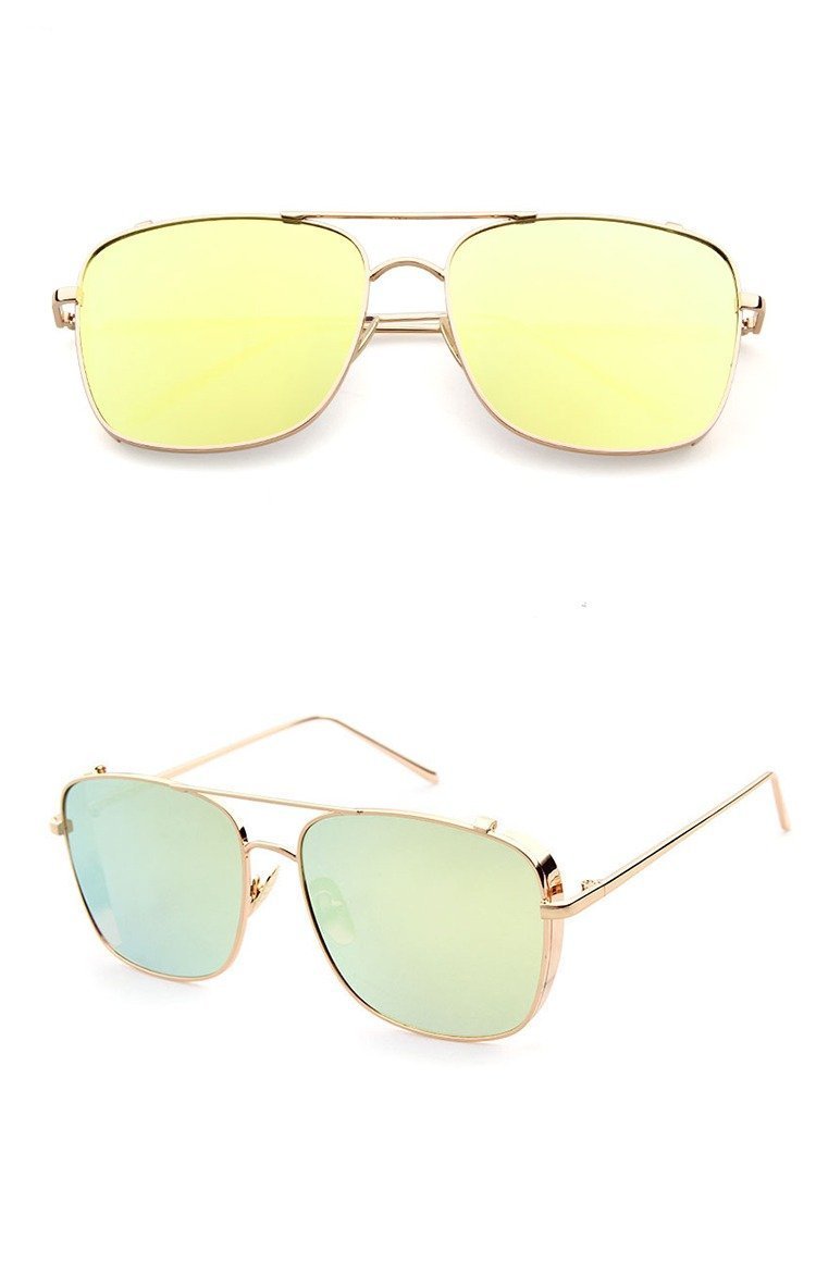 Designer Square Retro Reflected Mirror Sunglasses For Men And Women-FunkyTradition - FunkyTradition