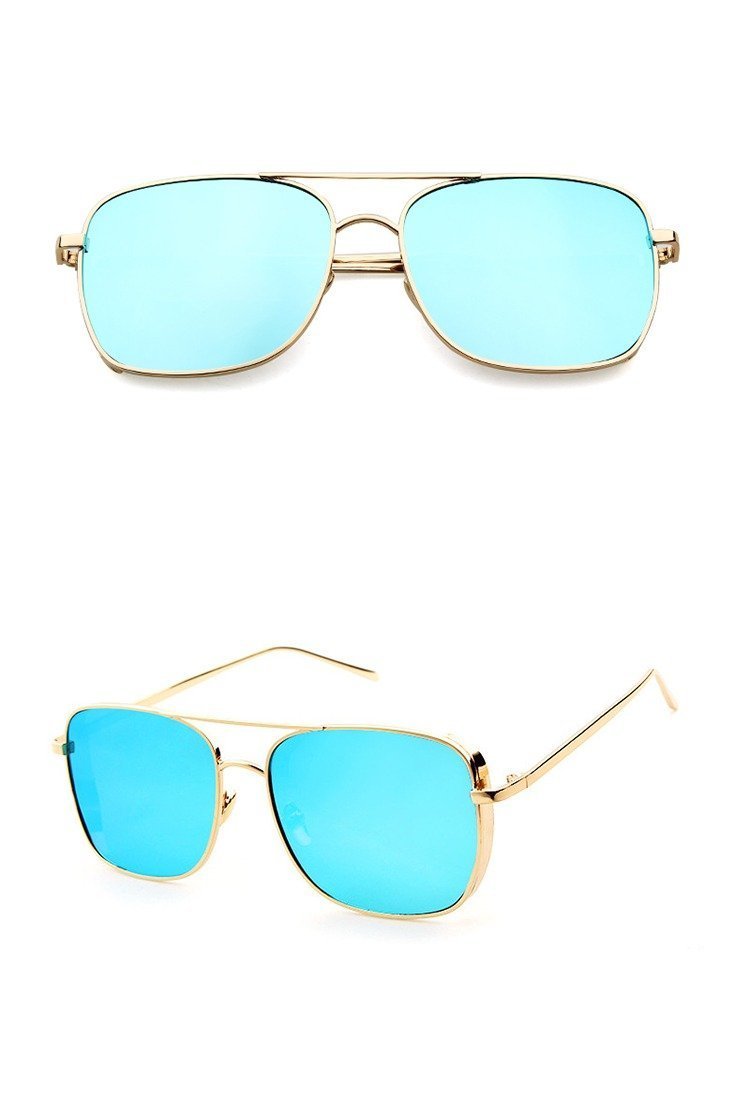 Designer Square Retro Reflected Mirror Sunglasses For Men And Women-FunkyTradition - FunkyTradition