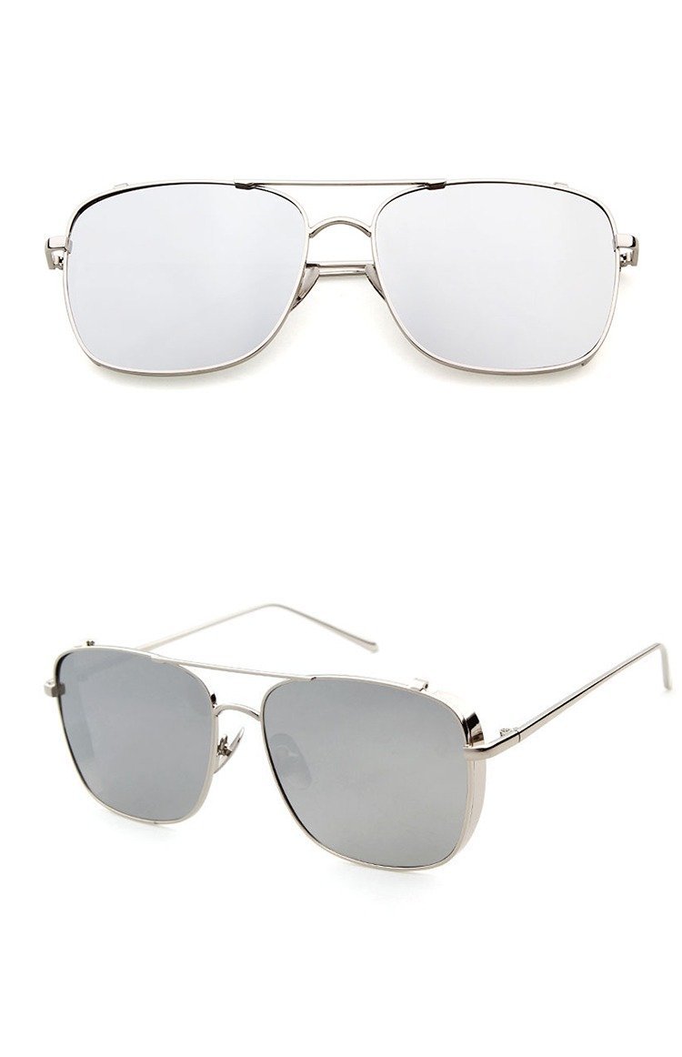 Designer Square Retro Reflected Mirror Sunglasses For Men And Women-FunkyTradition - FunkyTradition