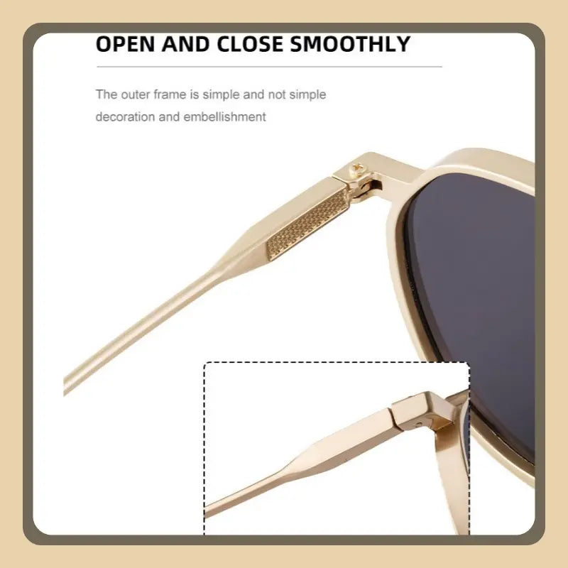 Steampunk Vintage Round Gradient Sunglasses - Zinc Alloy Frame, PC Lens, Double Bridge Design