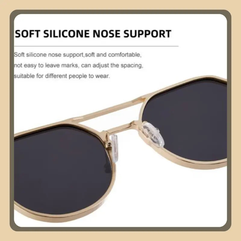 Steampunk Vintage Round Gradient Sunglasses - Zinc Alloy Frame, PC Lens, Double Bridge Design