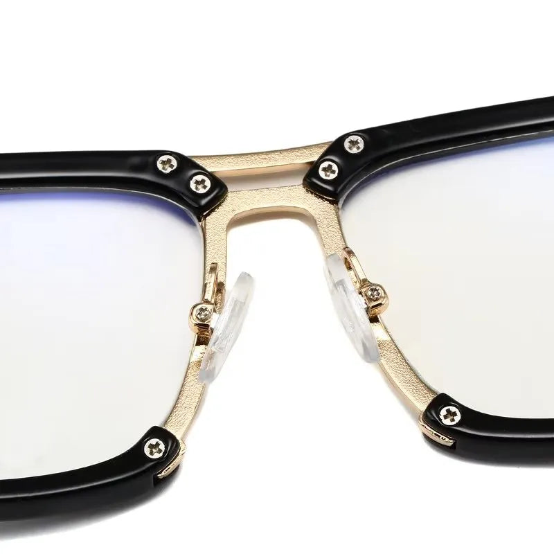 Italian Design Eyeglasses | Black & Gold Accent Frames | Luxury Eyewear