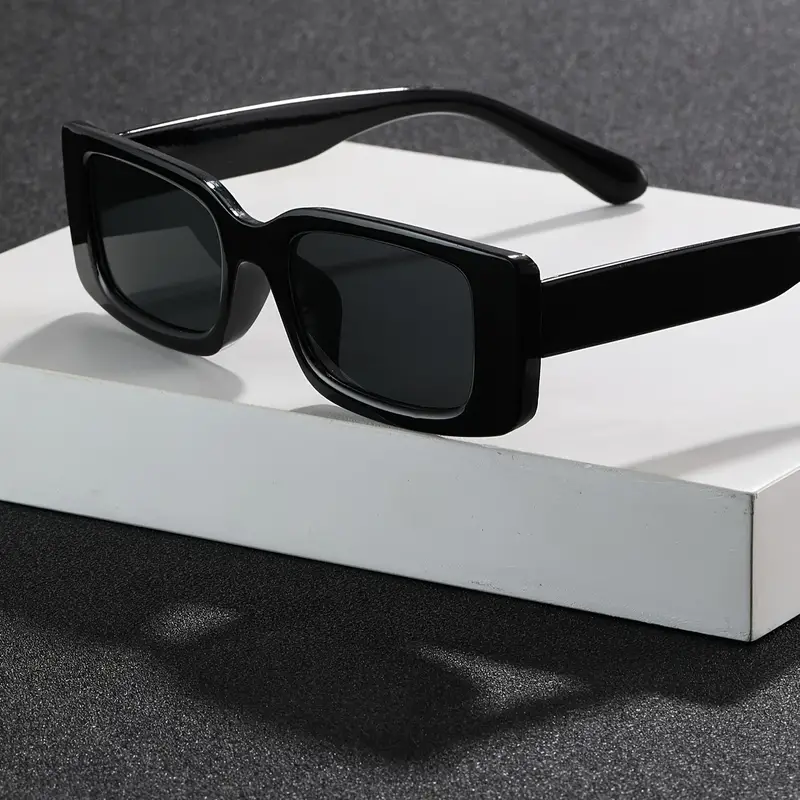 Retro Square Frame Sunglasses – Unisex Bold Style Statement | Black & White Frames