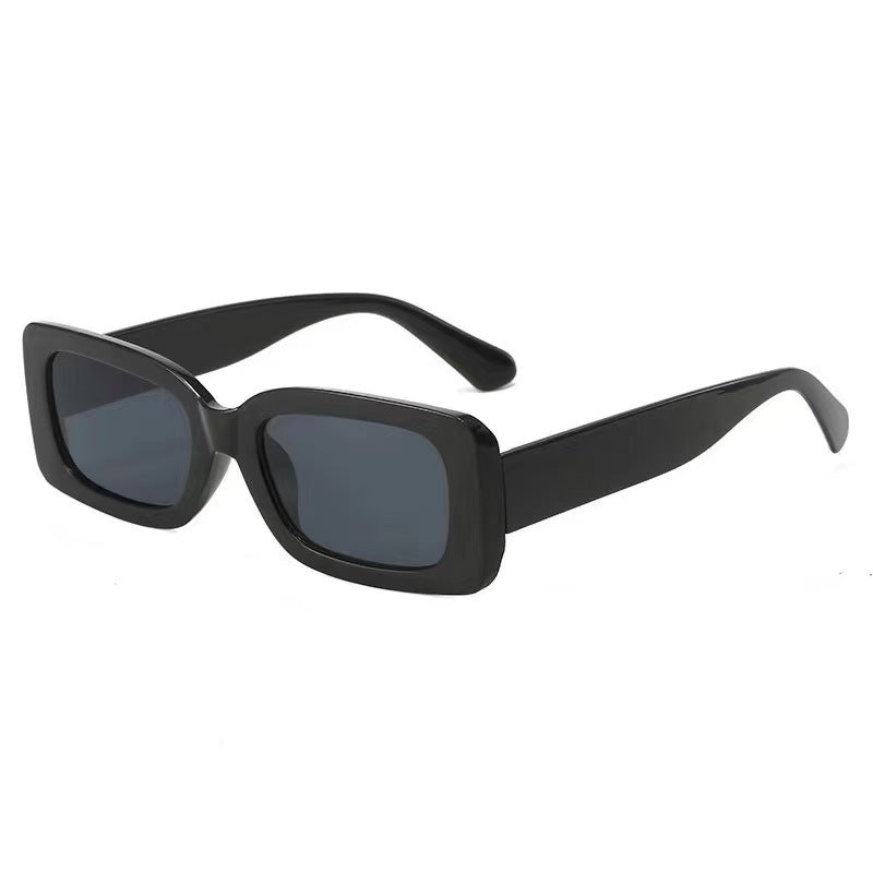 Retro Square Frame Sunglasses – Unisex Bold Style Statement | Black & White Frames