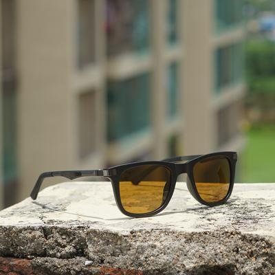 Eclipse Brown Retro Square Sunglasses For Men And Women-FunkyTradition - FunkyTradition