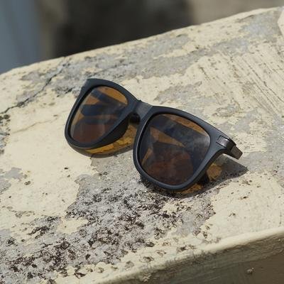 Eclipse Brown Retro Square Sunglasses For Men And Women-FunkyTradition - FunkyTradition