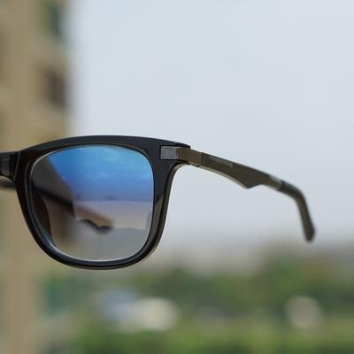 Eclipse Skyblue Retro Square Sunglasses For Men And Women-FunkyTradition - FunkyTradition