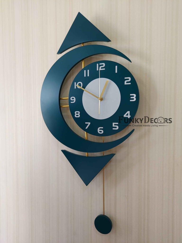 European Style Nordic Silent Movement Pendulum Wall Clock- Funkytradition Clocks