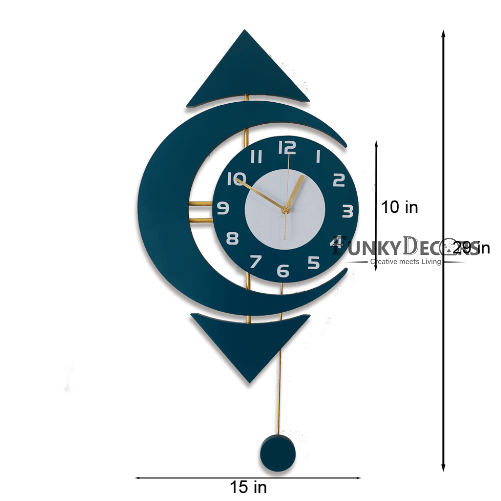 European Style Nordic Silent Movement Pendulum Wall Clock- Funkytradition Clocks