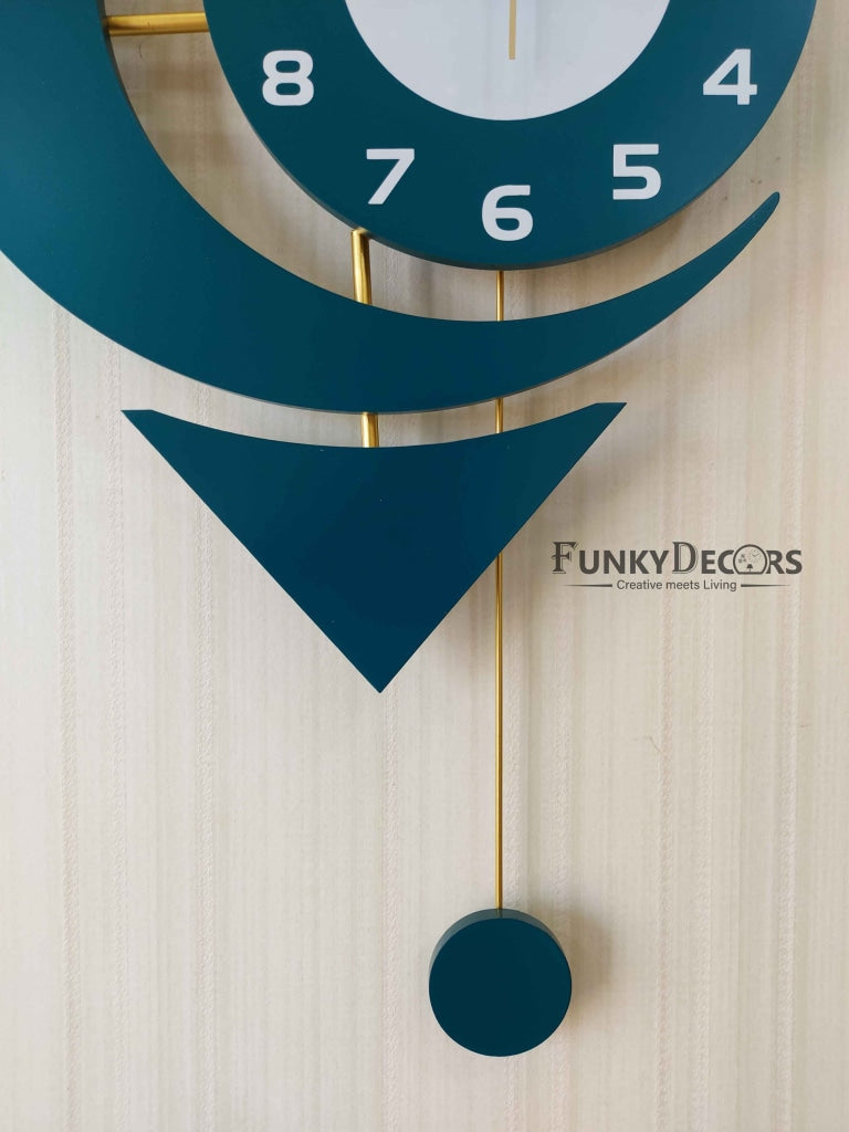 European Style Nordic Silent Movement Pendulum Wall Clock- Funkytradition Clocks