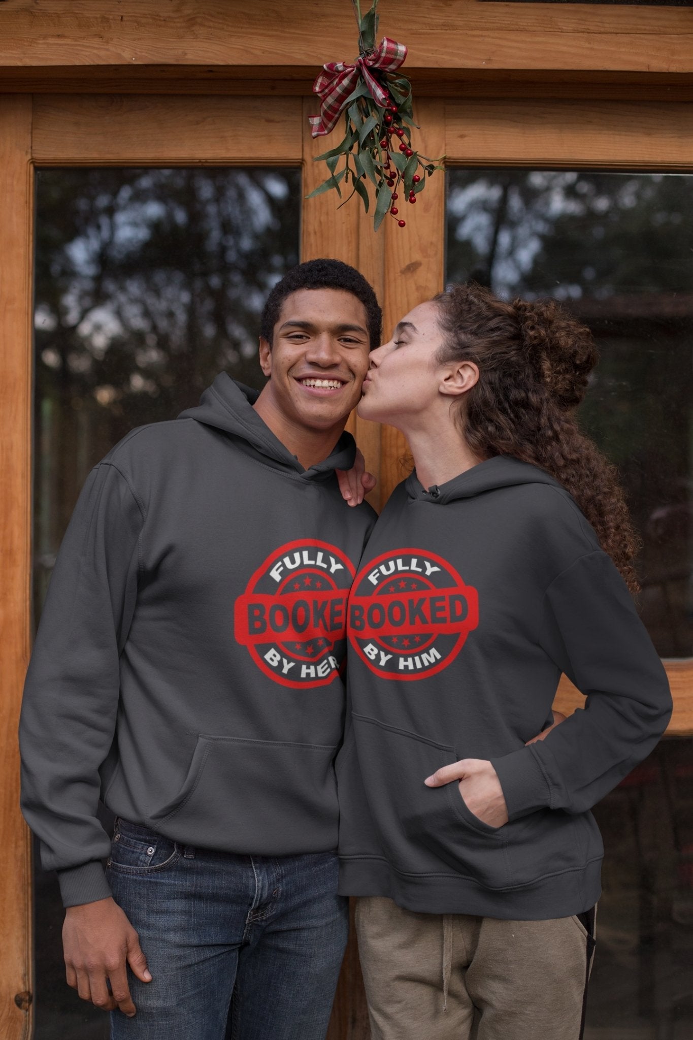 Fully Booked Couple Hoodie-FunkyTradition - FunkyTradition