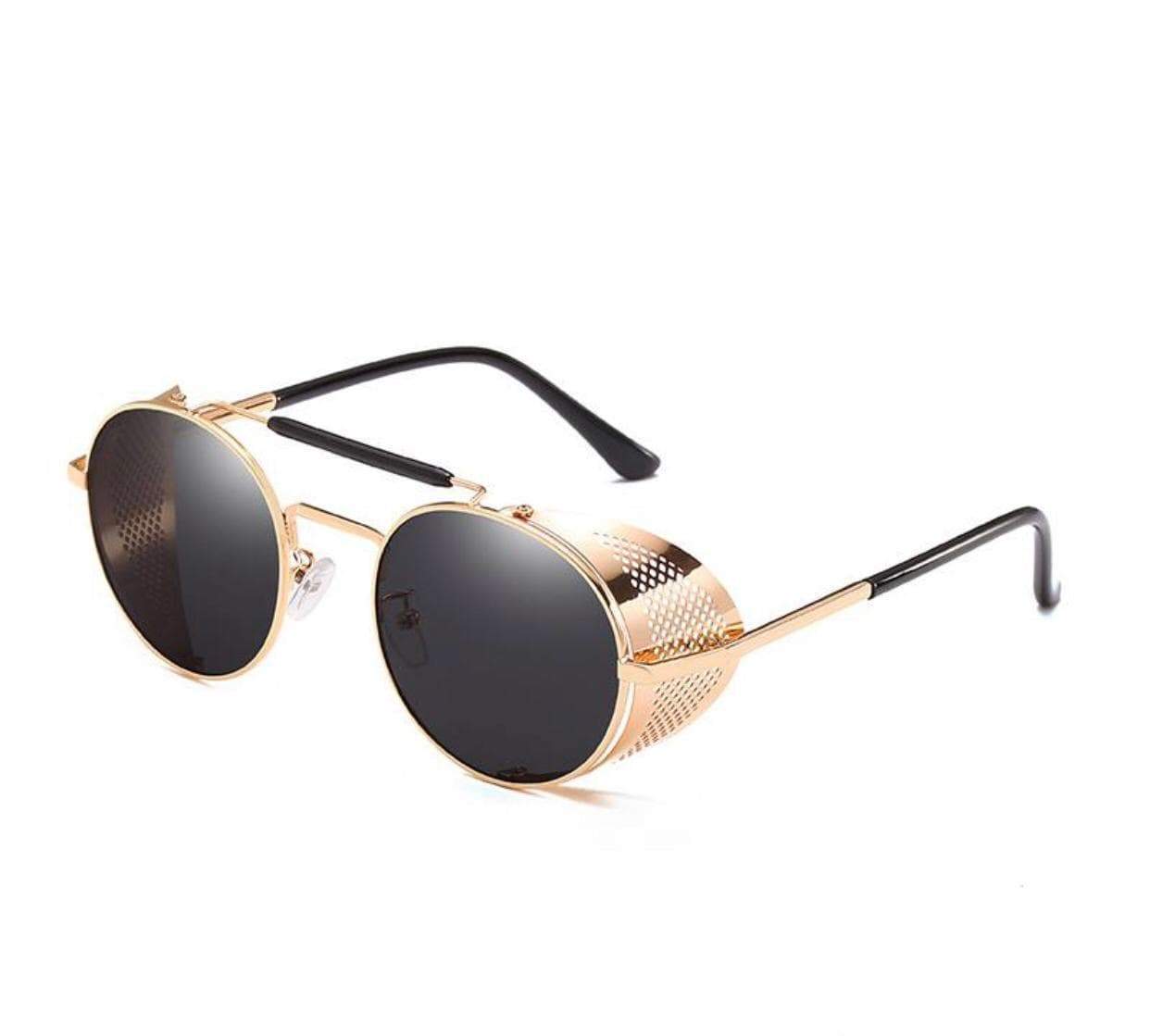 Funky Round Side Cap Sunglasses-FunkyTradition - FunkyTradition